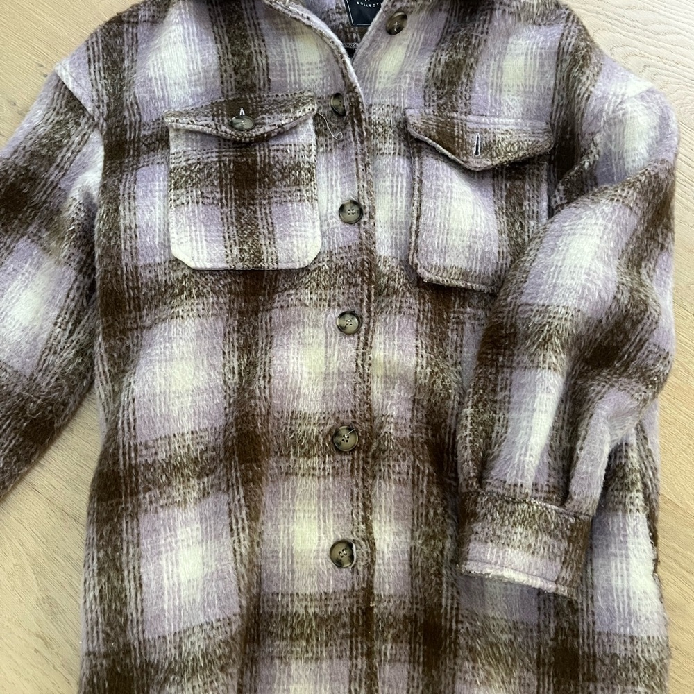Plaid Button-Up Jacket